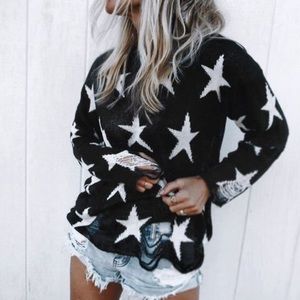 NWOT Vici Dolls Star Ripped Sweater